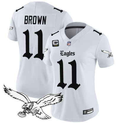 Women's Philadelphia Eagles 'Gothic Philly Edition' Vapor Limited Jersey - All Stitched