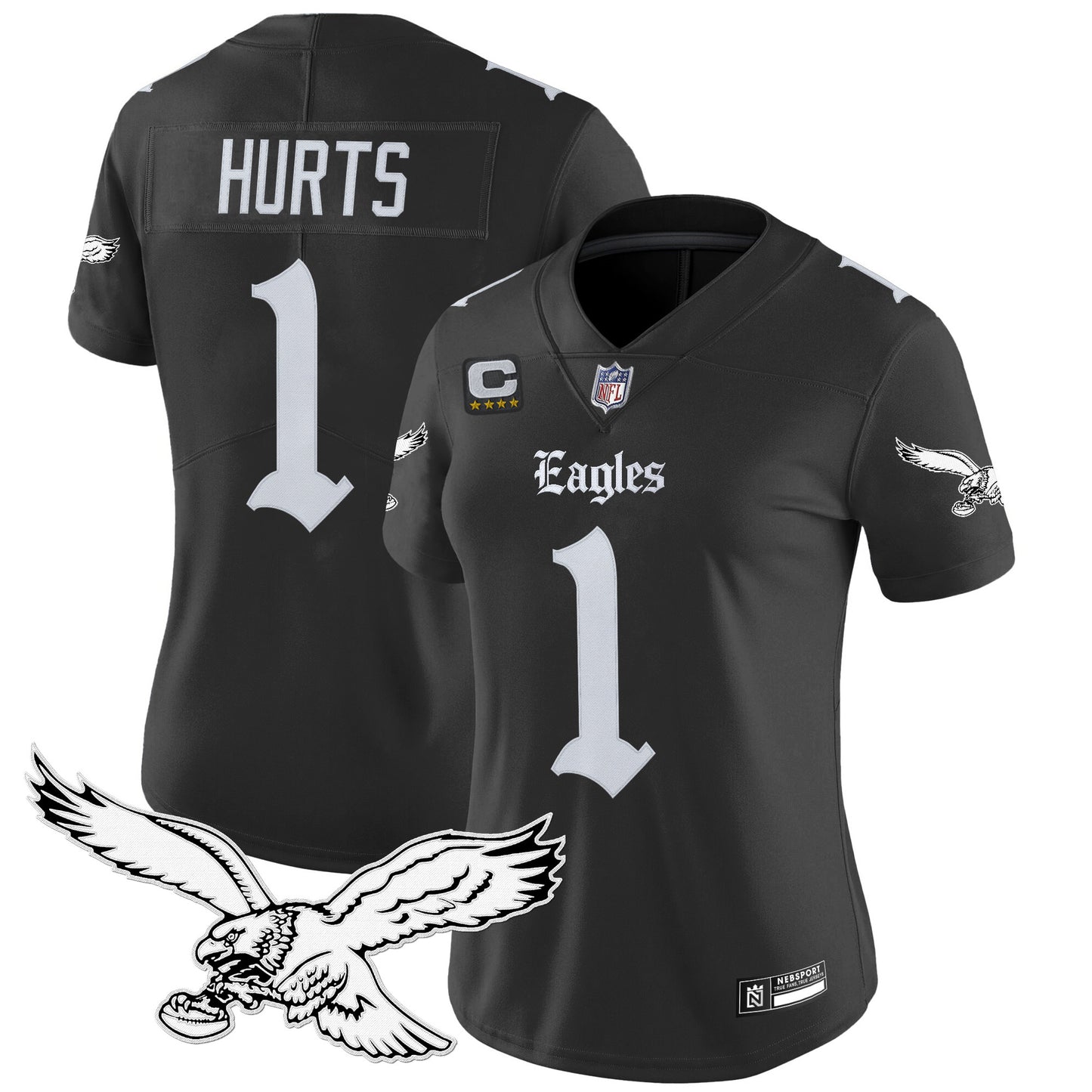 Women's Philadelphia Eagles 'Gothic Philly Edition' Vapor Limited Jersey - All Stitched