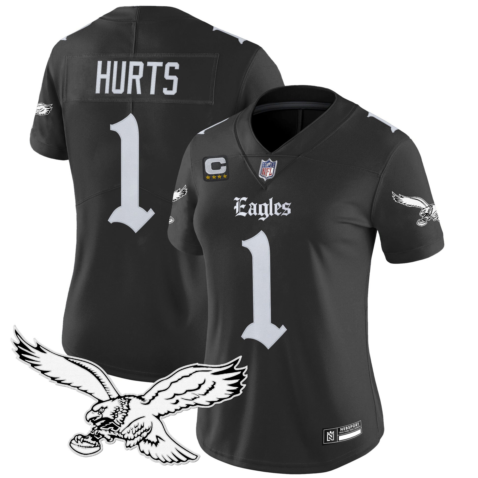 Women's Philadelphia Eagles 'Gothic Philly Edition' Vapor Limited Jersey - All Stitched