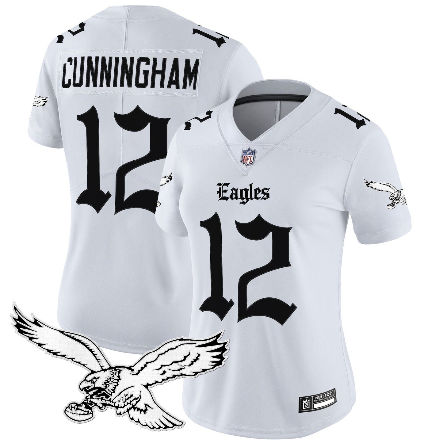 Women's Philadelphia Eagles 'Gothic Philly Edition' Vapor Limited Jersey - All Stitched
