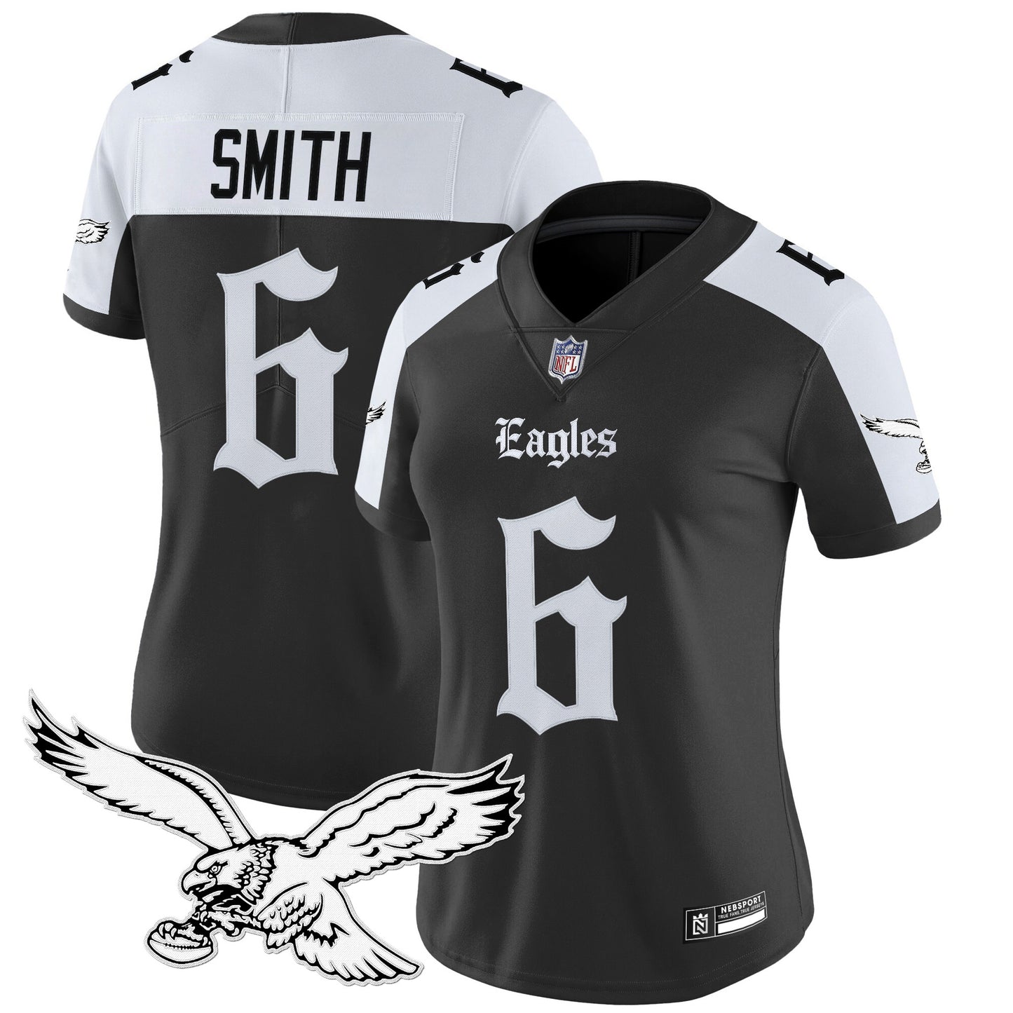 Women's Philadelphia Eagles 'Gothic Philly Edition' Vapor Limited Jersey - All Stitched