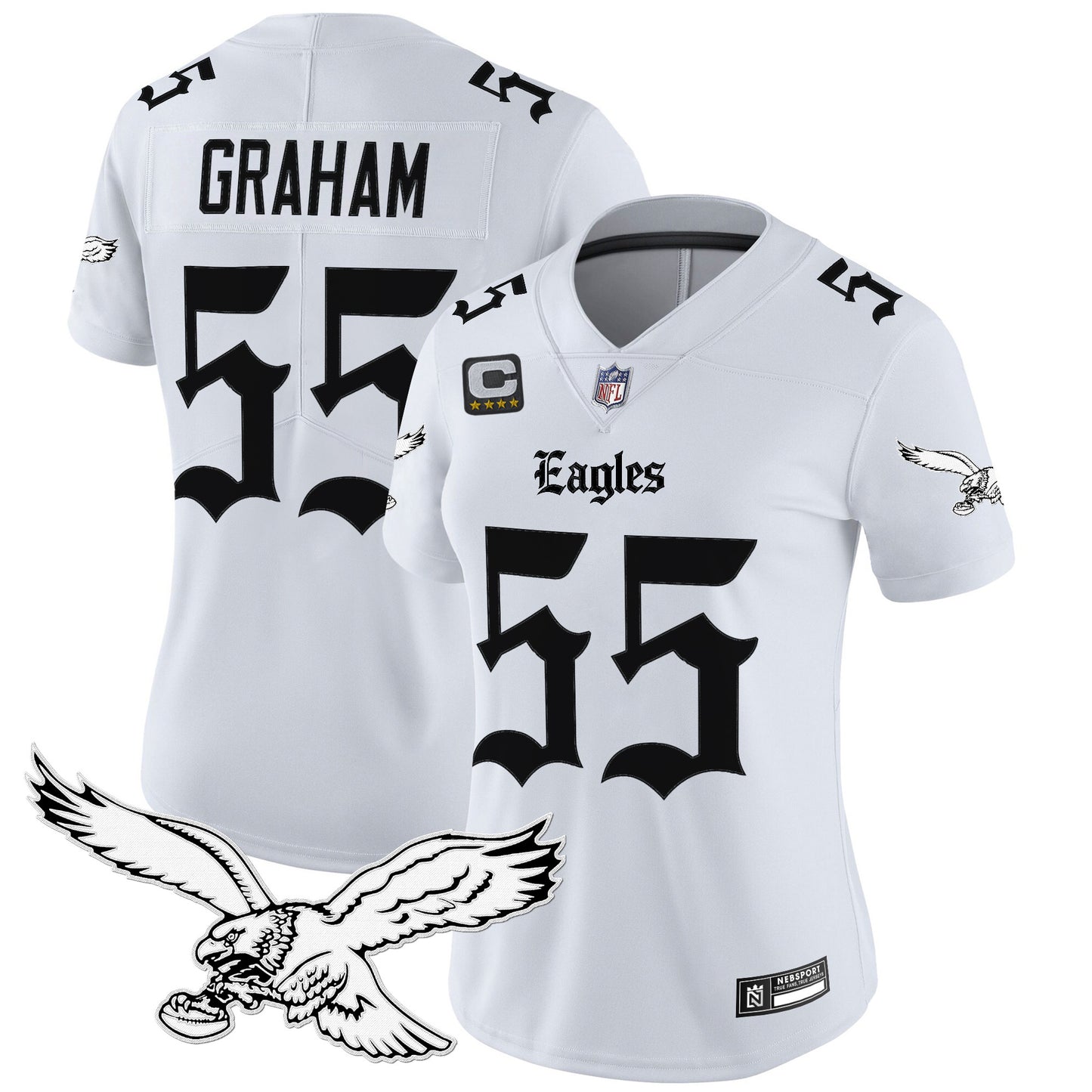 Women's Philadelphia Eagles 'Gothic Philly Edition' Vapor Limited Jersey - All Stitched