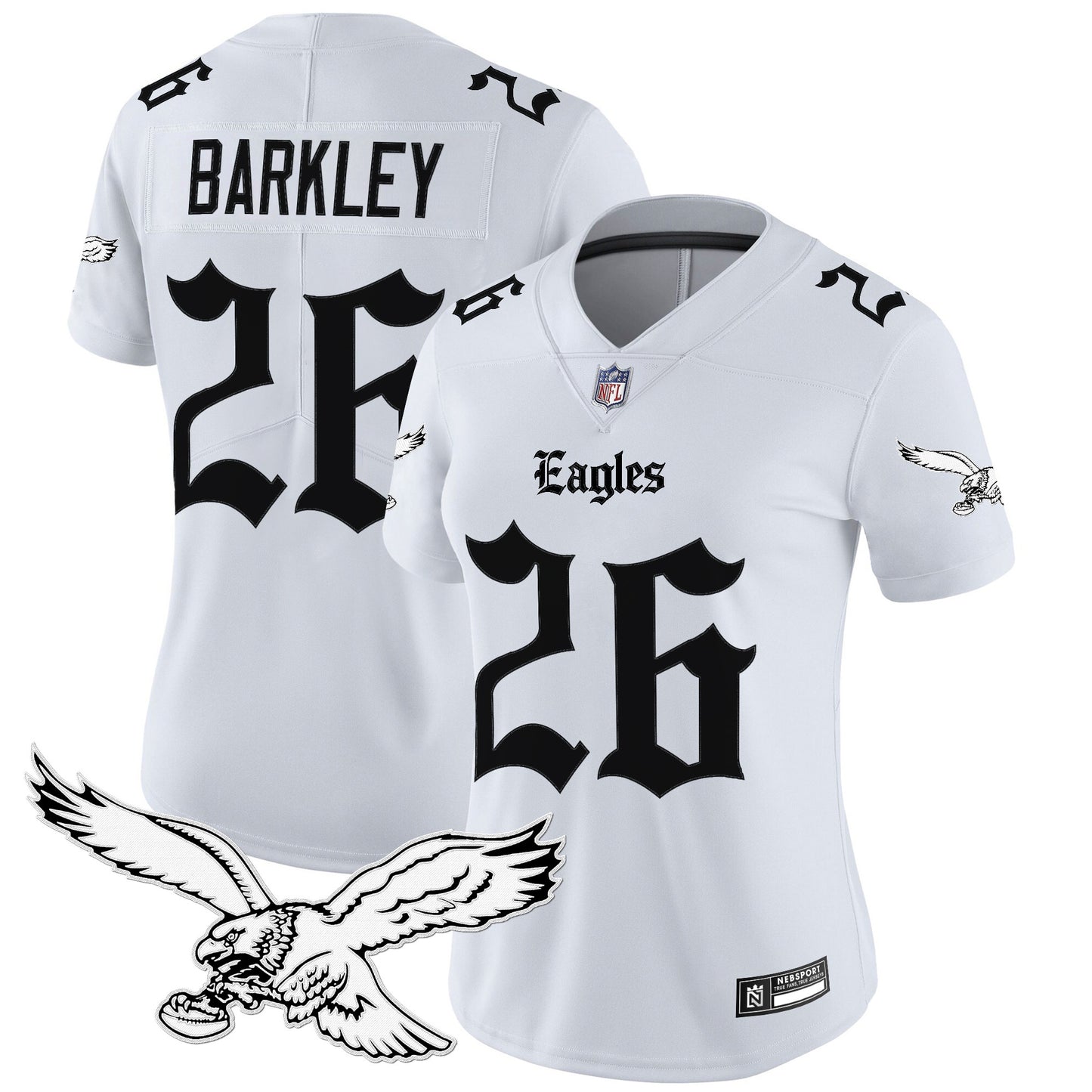 Women's Philadelphia Eagles 'Gothic Philly Edition' Vapor Limited Jersey - All Stitched