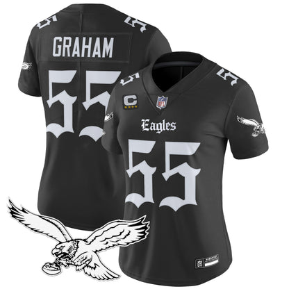 Women's Philadelphia Eagles 'Gothic Philly Edition' Vapor Limited Jersey - All Stitched