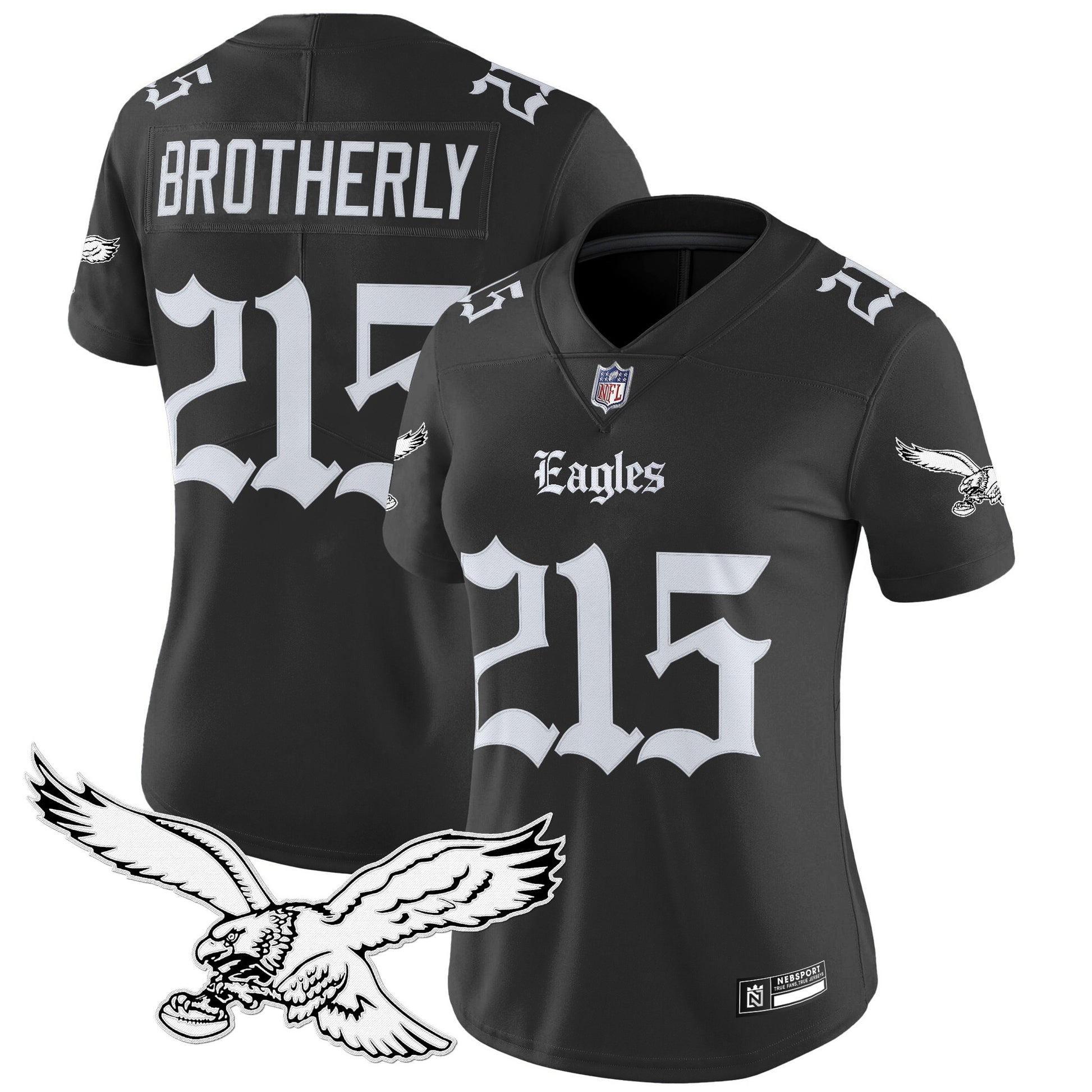 Women's Philadelphia Eagles 'Gothic Philly Edition' Vapor Limited Jersey - All Stitched