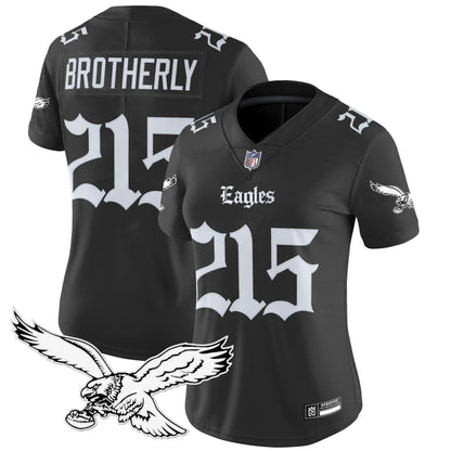 Women's Philadelphia Eagles 'Gothic Philly Edition' Vapor Limited Jersey - All Stitched