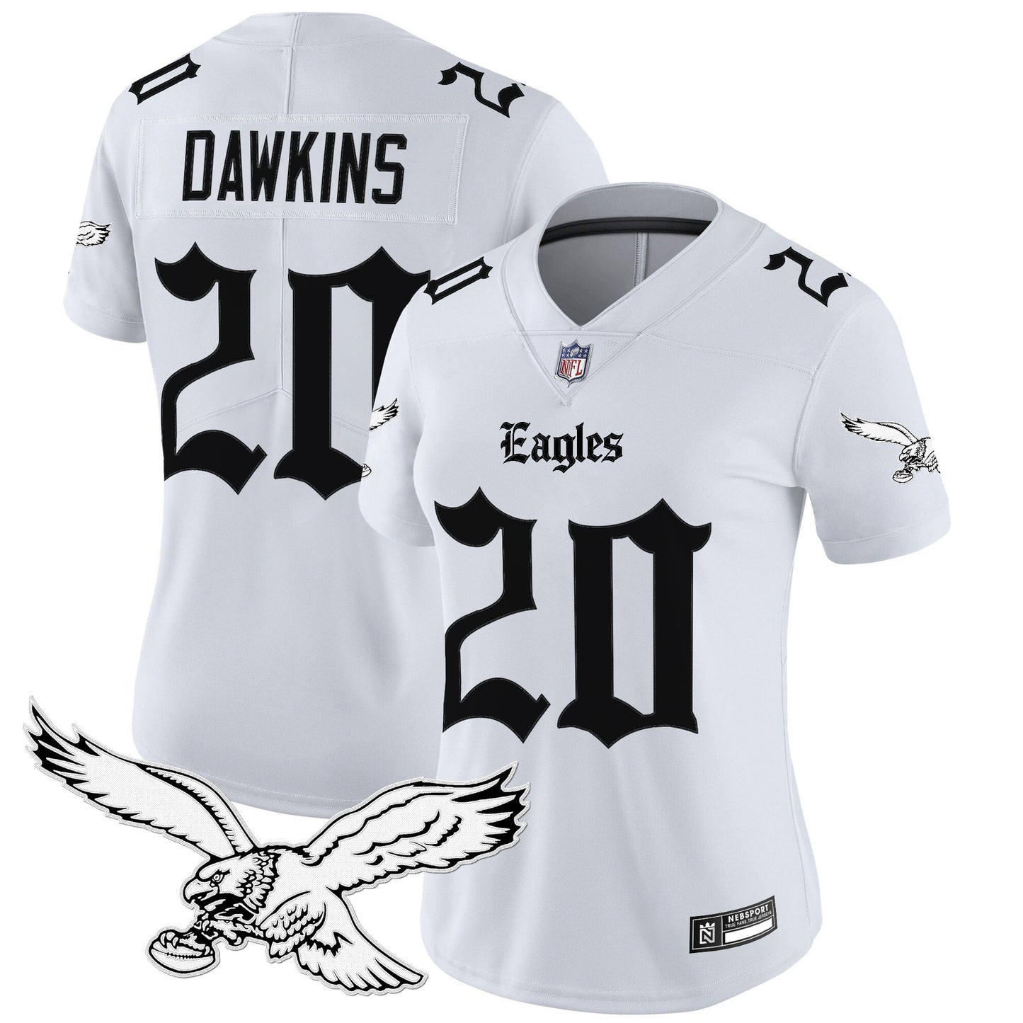 Women's Philadelphia Eagles 'Gothic Philly Edition' Vapor Limited Jersey - All Stitched