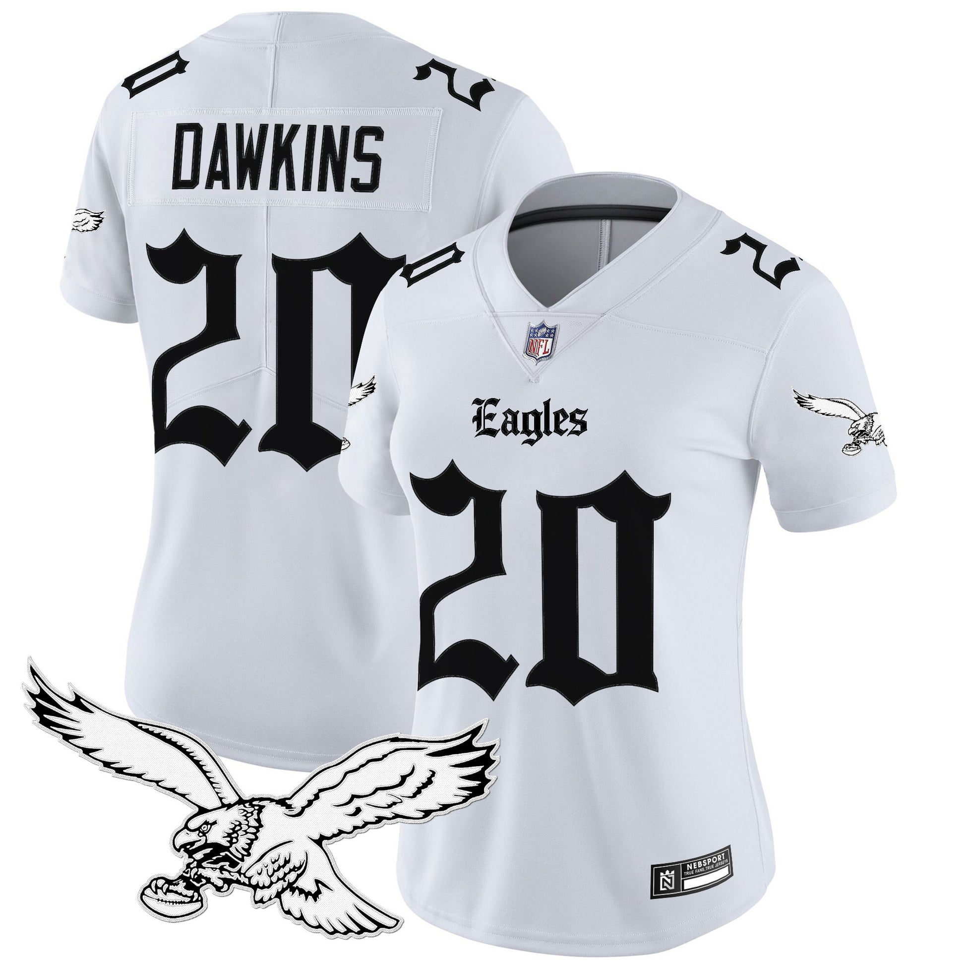 Women's Philadelphia Eagles 'Gothic Philly Edition' Vapor Limited Jersey - All Stitched