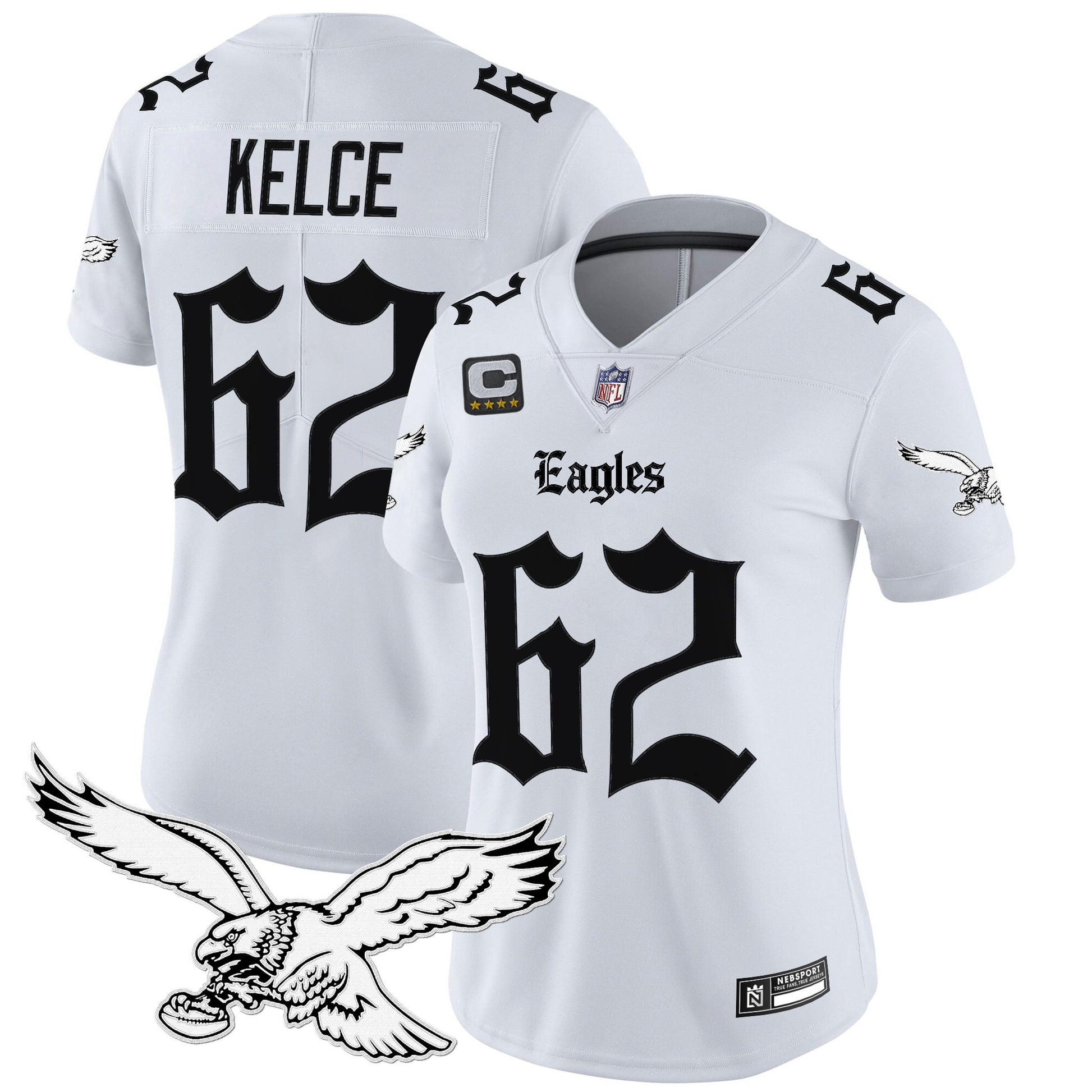 Women's Philadelphia Eagles 'Gothic Philly Edition' Vapor Limited Jersey - All Stitched