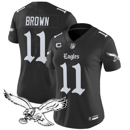 Women's Philadelphia Eagles 'Gothic Philly Edition' Vapor Limited Jersey - All Stitched
