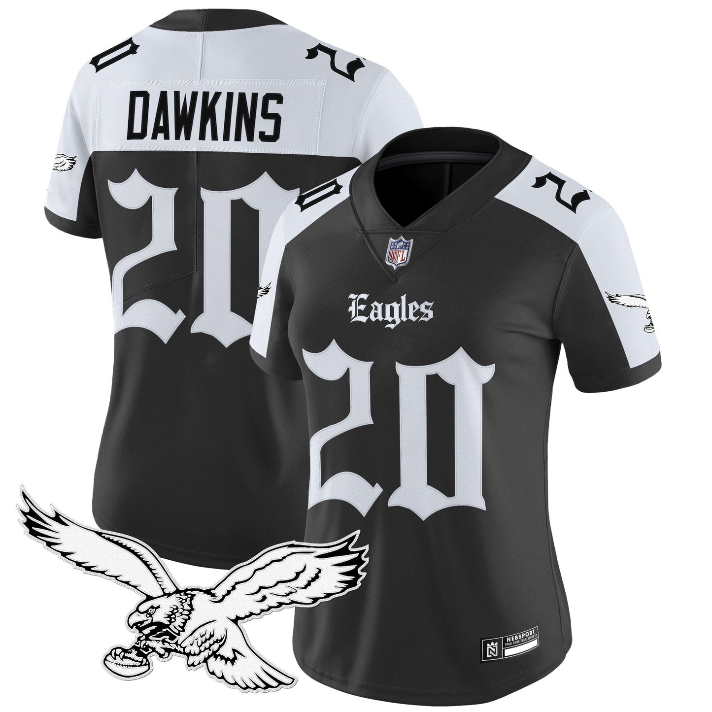 Women's Philadelphia Eagles 'Gothic Philly Edition' Vapor Limited Jersey - All Stitched