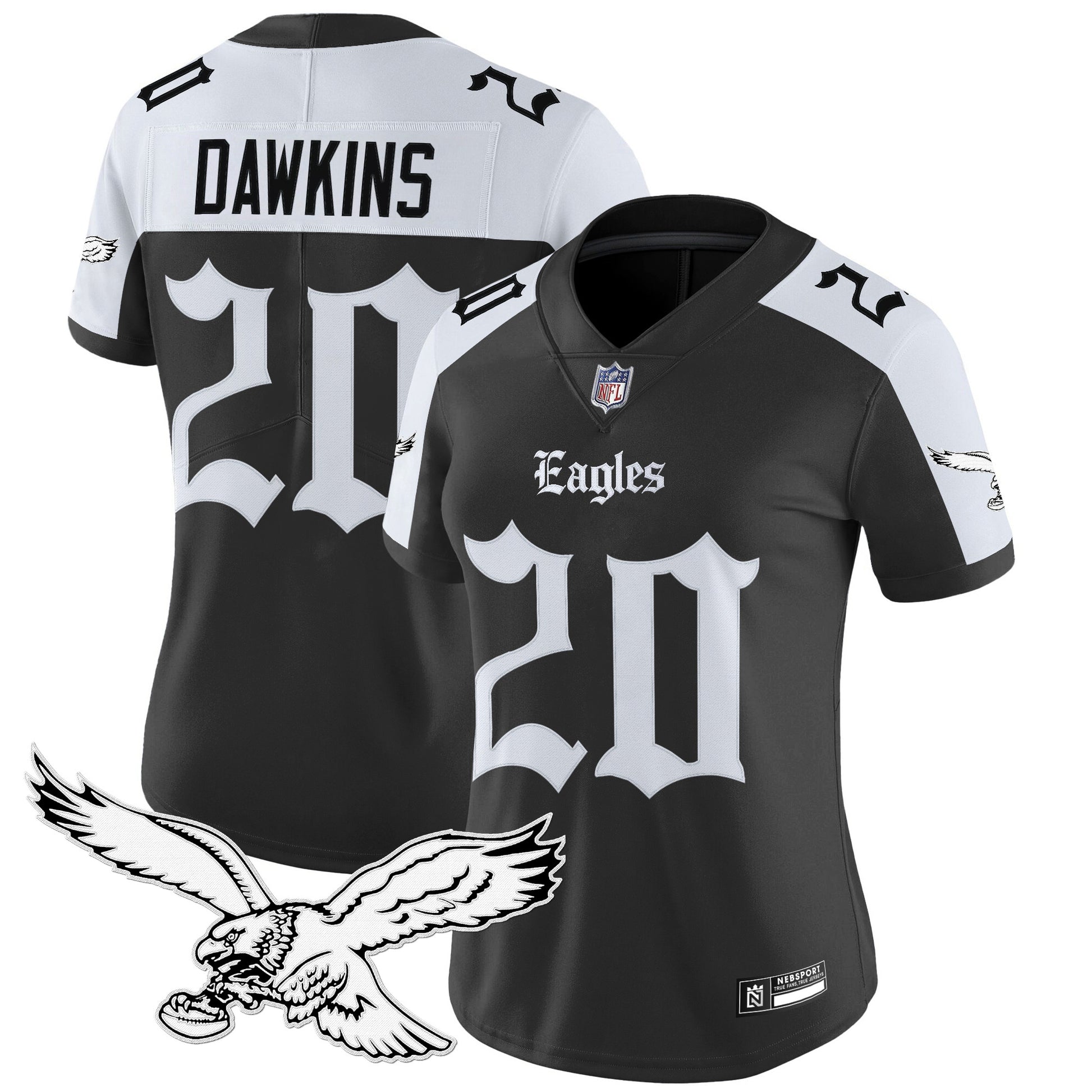 Women's Philadelphia Eagles 'Gothic Philly Edition' Vapor Limited Jersey - All Stitched