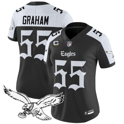 Women's Philadelphia Eagles 'Gothic Philly Edition' Vapor Limited Jersey - All Stitched