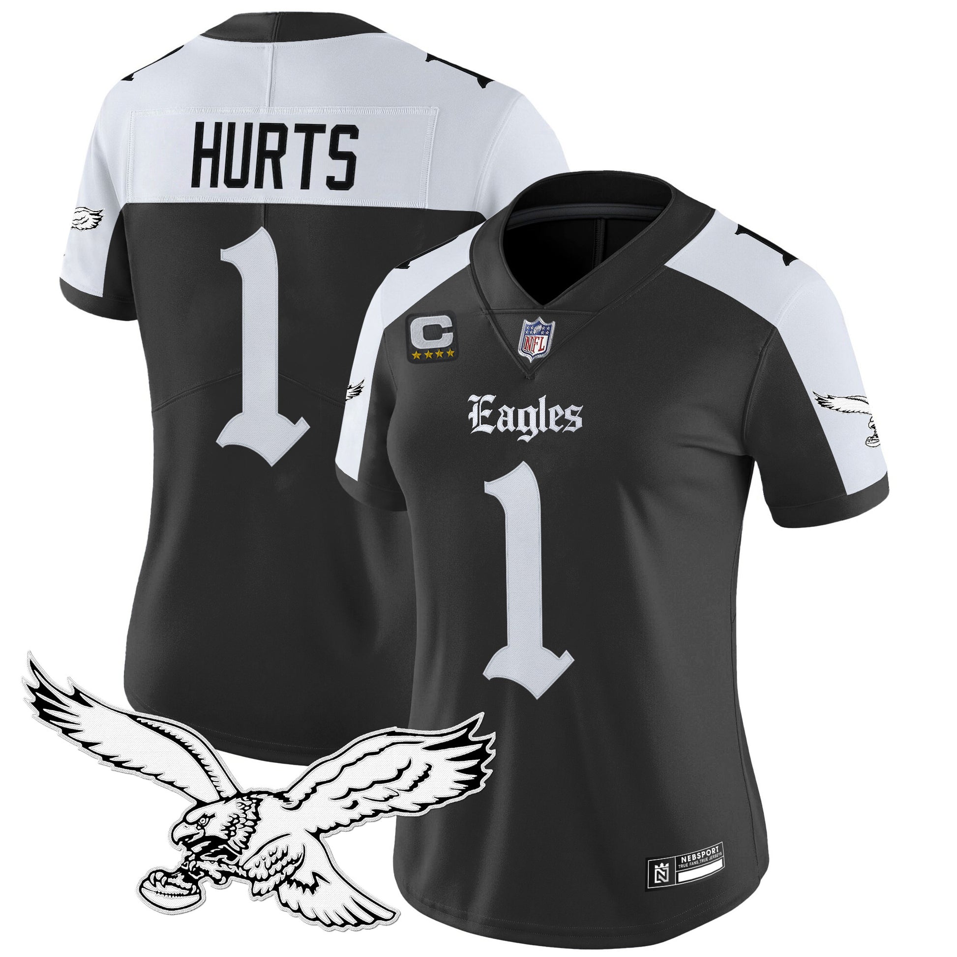 Women's Philadelphia Eagles 'Gothic Philly Edition' Vapor Limited Jersey - All Stitched