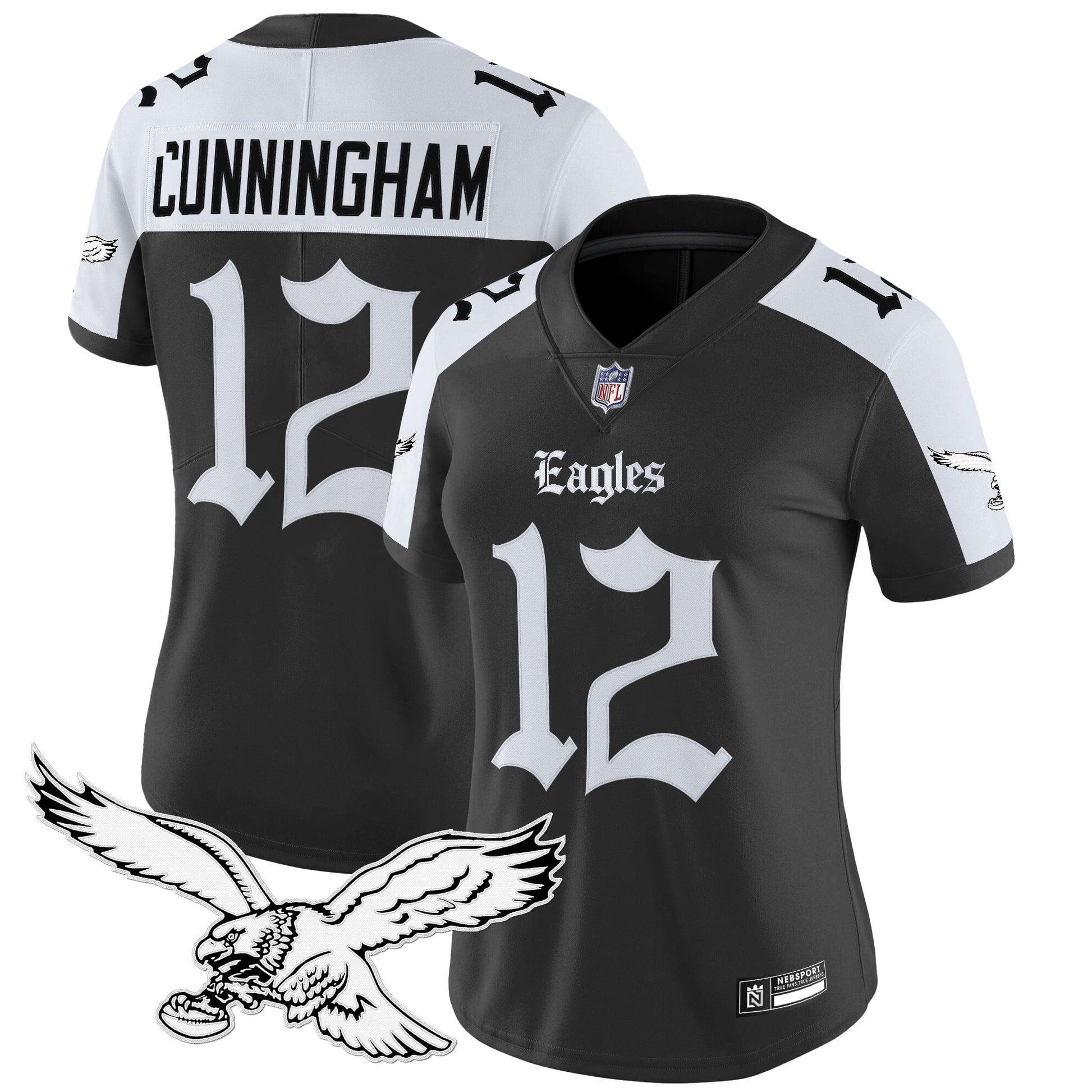 Women's Philadelphia Eagles 'Gothic Philly Edition' Vapor Limited Jersey - All Stitched