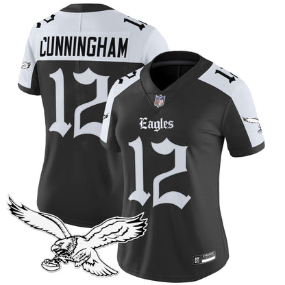 Women's Philadelphia Eagles 'Gothic Philly Edition' Vapor Limited Jersey - All Stitched