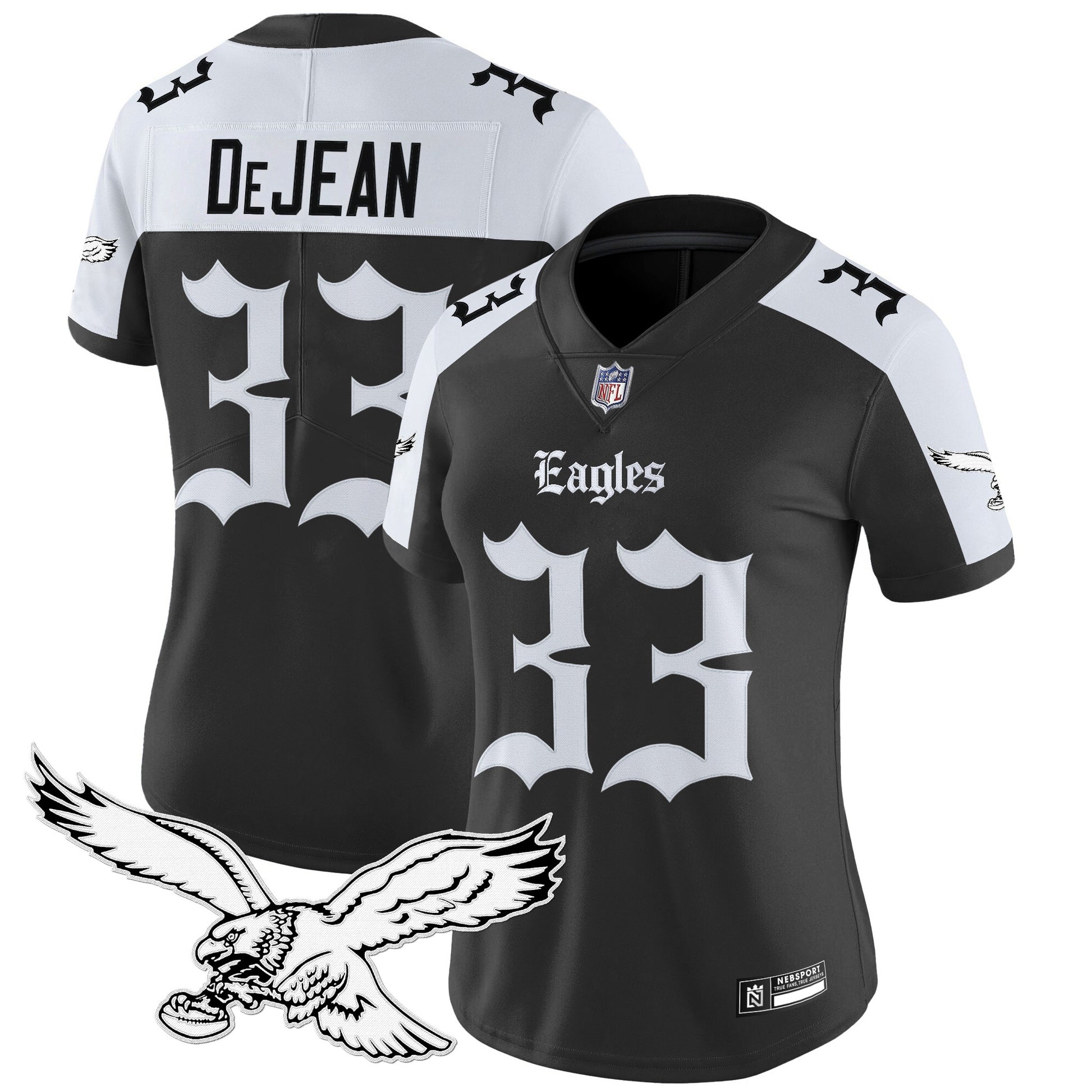 Women's Philadelphia Eagles 'Gothic Philly Edition' Vapor Limited Jersey - All Stitched