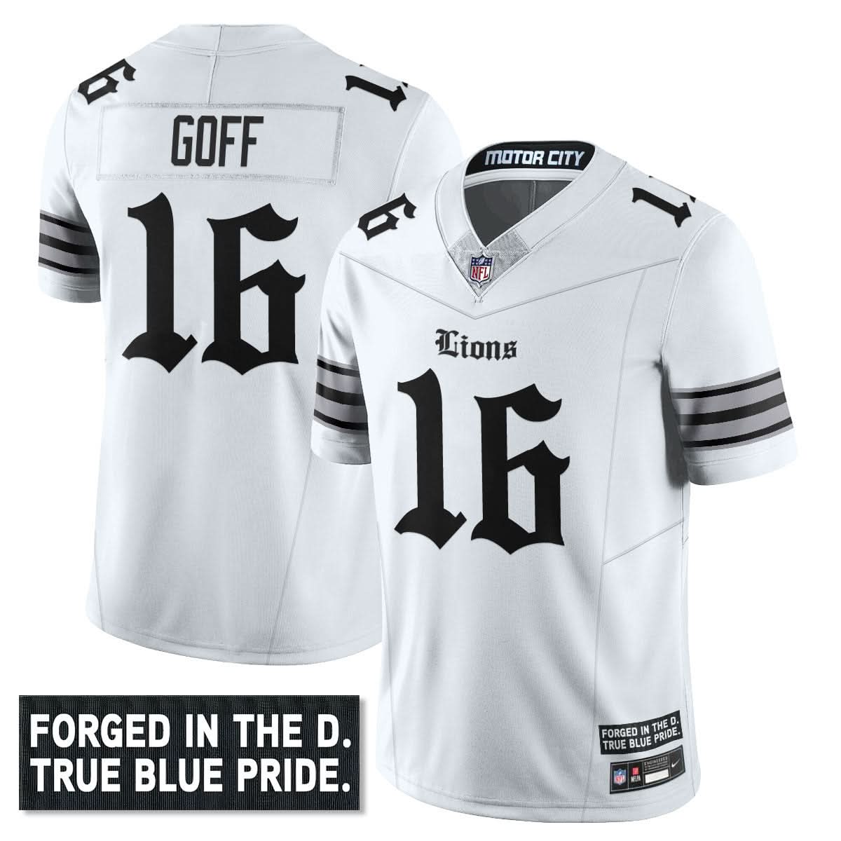 Men's Detroit Lions 'Gothic Motor City Edition' Vapor Limited Jersey - All Stitched