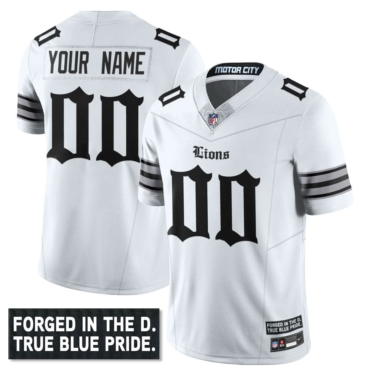 Men's Detroit Lions 'Gothic Motor City Edition' Vapor Limited Jersey - All Stitched