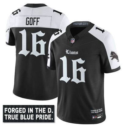 Men's Detroit Lions 'Gothic Motor City Edition' Vapor Limited Jersey - All Stitched