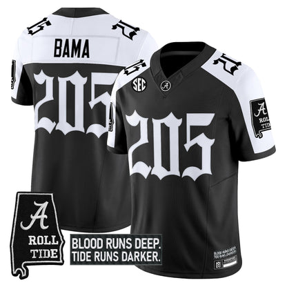 Men's Alabama Crimson Tide 'Gothic Bama Blood Edition' Vapor Limited Jersey - All Stitched