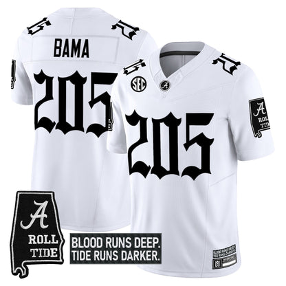 Men's Alabama Crimson Tide 'Gothic Bama Blood Edition' Vapor Limited Jersey - All Stitched
