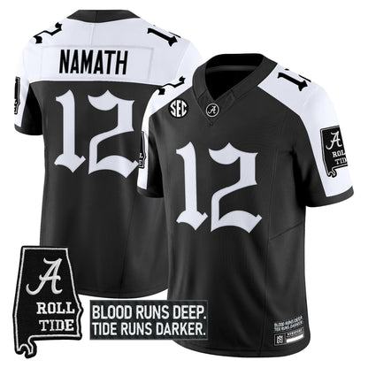 Men's Alabama Crimson Tide 'Gothic Bama Blood Edition' Vapor Limited Jersey - All Stitched