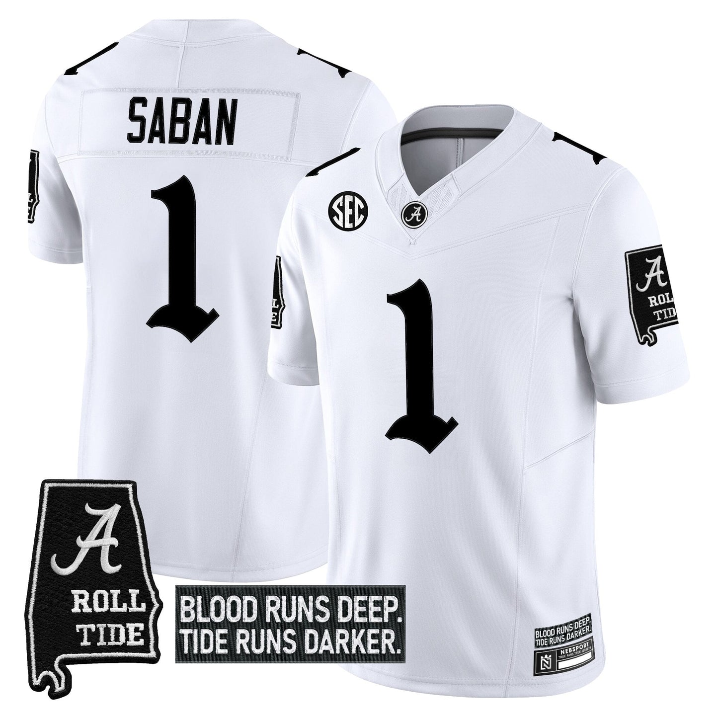 Men's Alabama Crimson Tide 'Gothic Bama Blood Edition' Vapor Limited Jersey - All Stitched