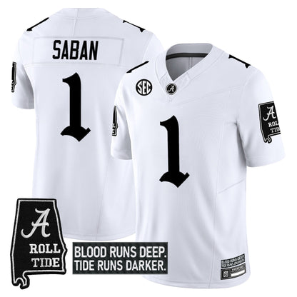 Men's Alabama Crimson Tide 'Gothic Bama Blood Edition' Vapor Limited Jersey - All Stitched