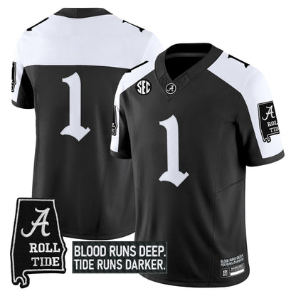 Men's Alabama Crimson Tide 'Gothic Bama Blood Edition' Vapor Limited Jersey - All Stitched