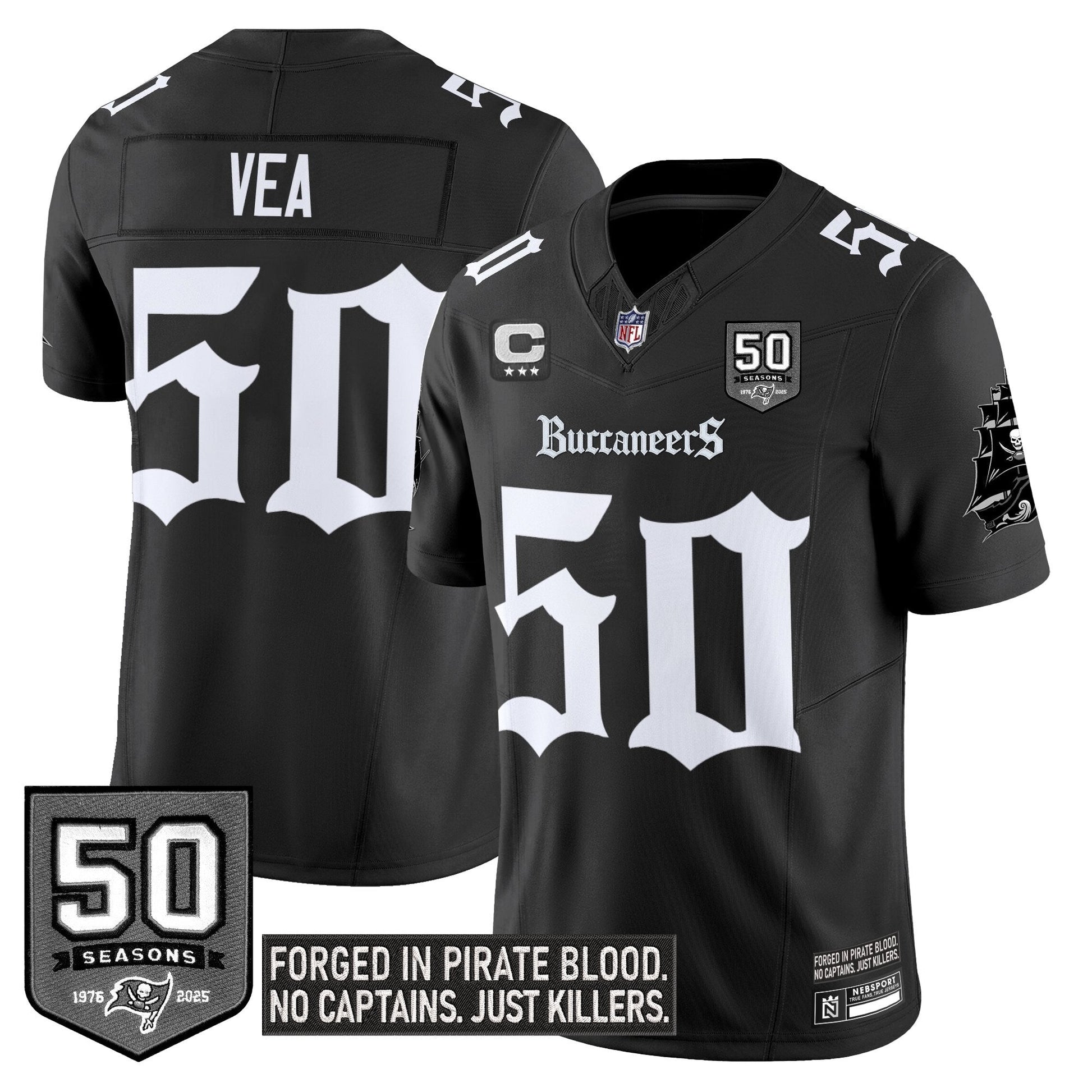 Men's Tampa Bay Buccaneers 'Gothic Pirate Shadows Edition' Limited Jersey - All Stitched