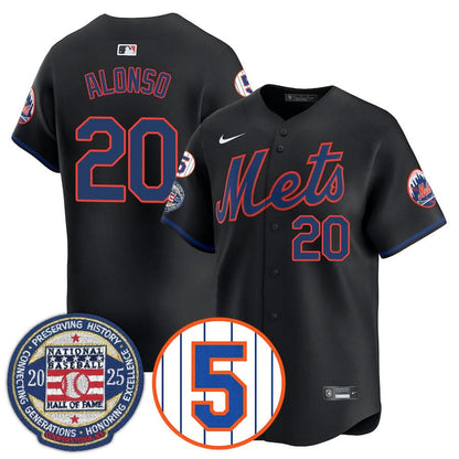 Men's New York Mets Number Retirement & Hall of Fame Gold Jersey - All Stitched