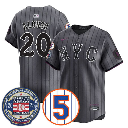 Men's New York Mets Number Retirement & Hall of Fame Gold Jersey - All Stitched