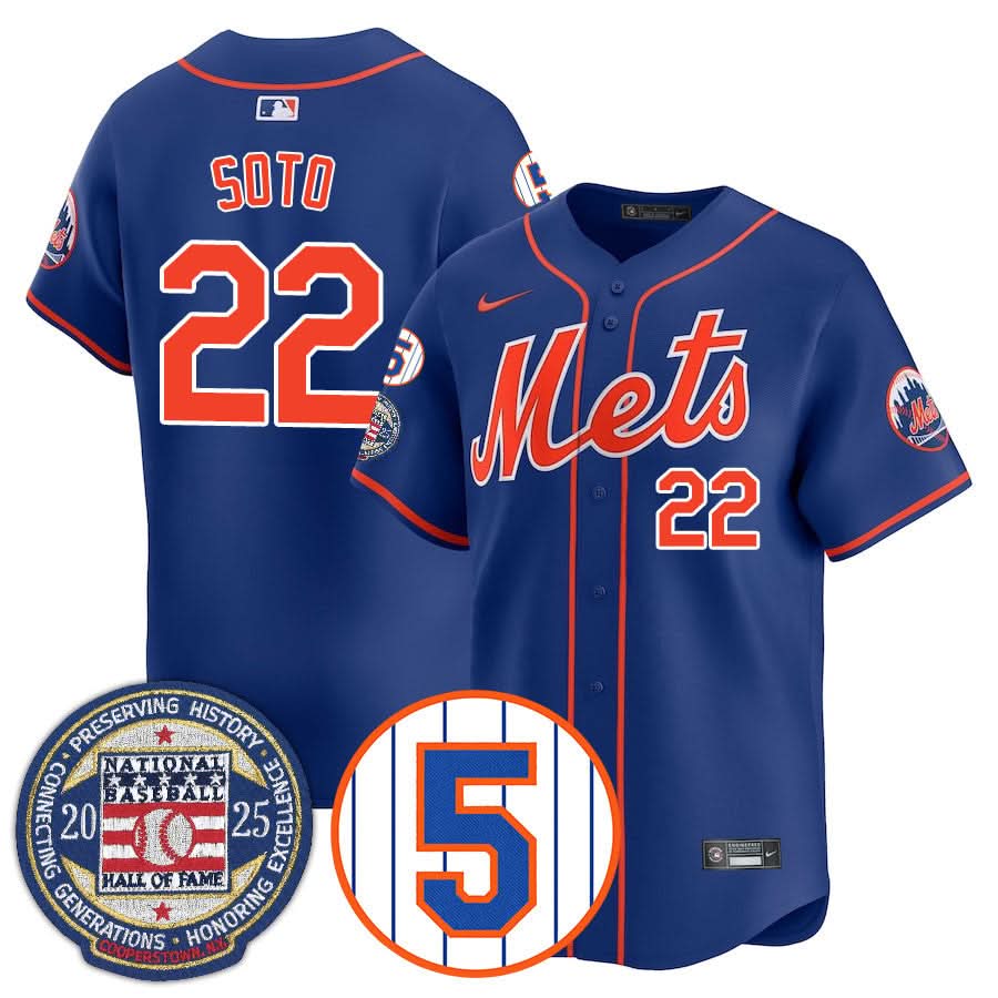 Men's New York Mets Number Retirement & Hall of Fame Gold Jersey - All Stitched