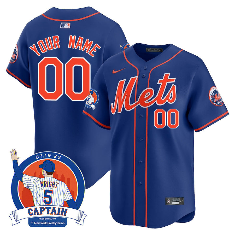 New York Mets David Wright "Mets Legend" Custom Jersey - All Stitched
