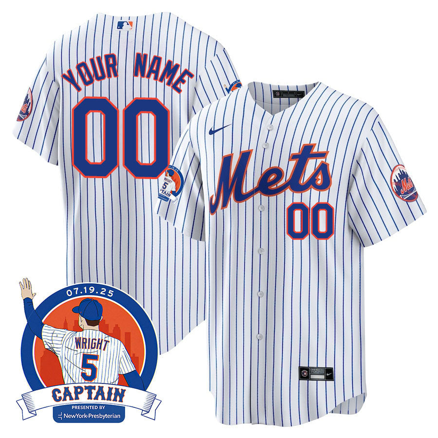 New York Mets David Wright "Mets Legend" Custom Jersey - All Stitched