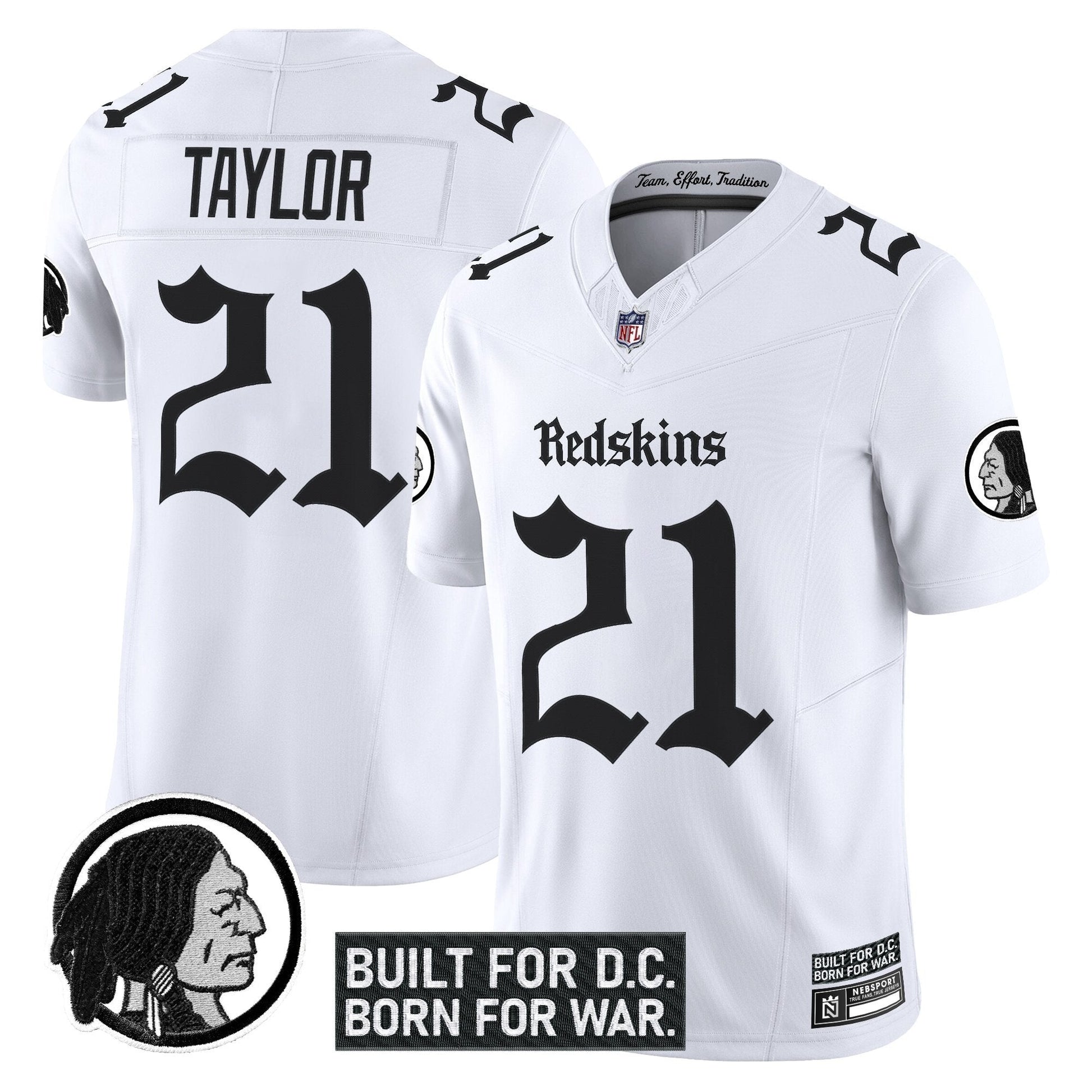 Men's Washington Redskins 'Gothic Capital Edition' Vapor Limited Jersey V2 - All Stitched