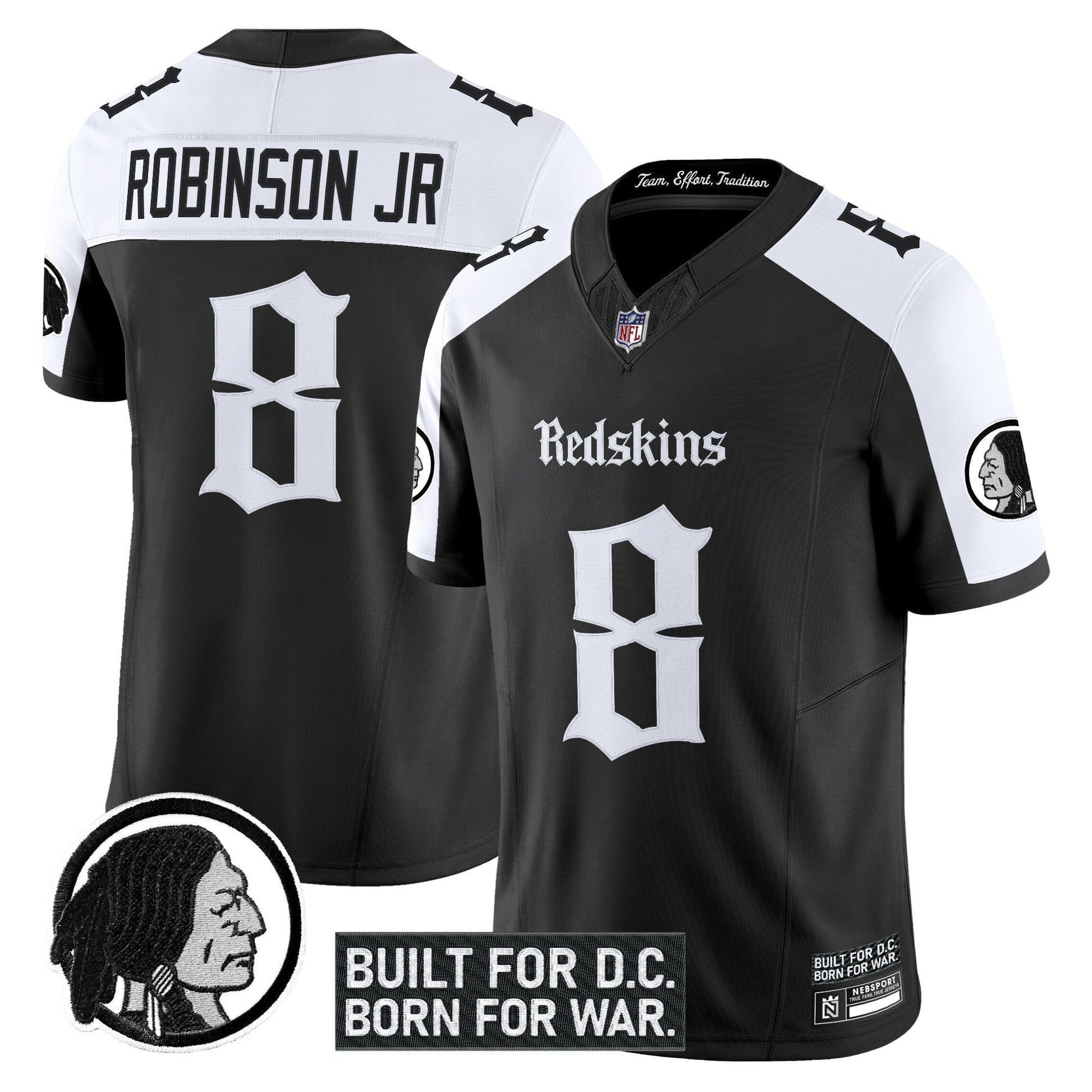 Men's Washington Redskins 'Gothic Capital Edition' Vapor Limited Jersey V2 - All Stitched