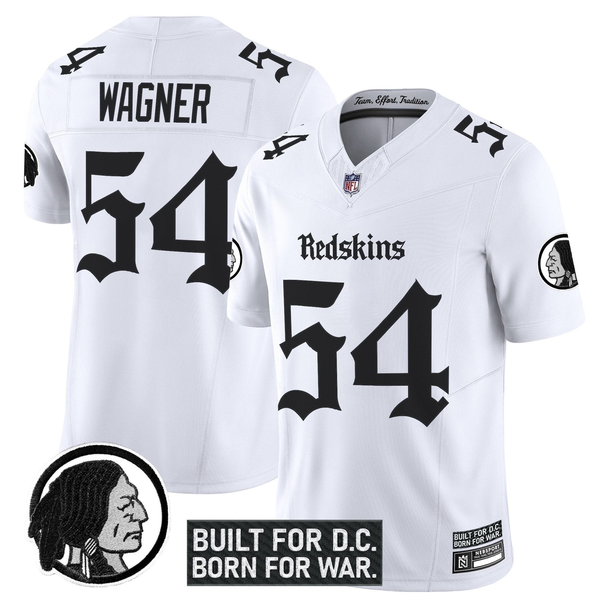Men's Washington Redskins 'Gothic Capital Edition' Vapor Limited Jersey V2 - All Stitched