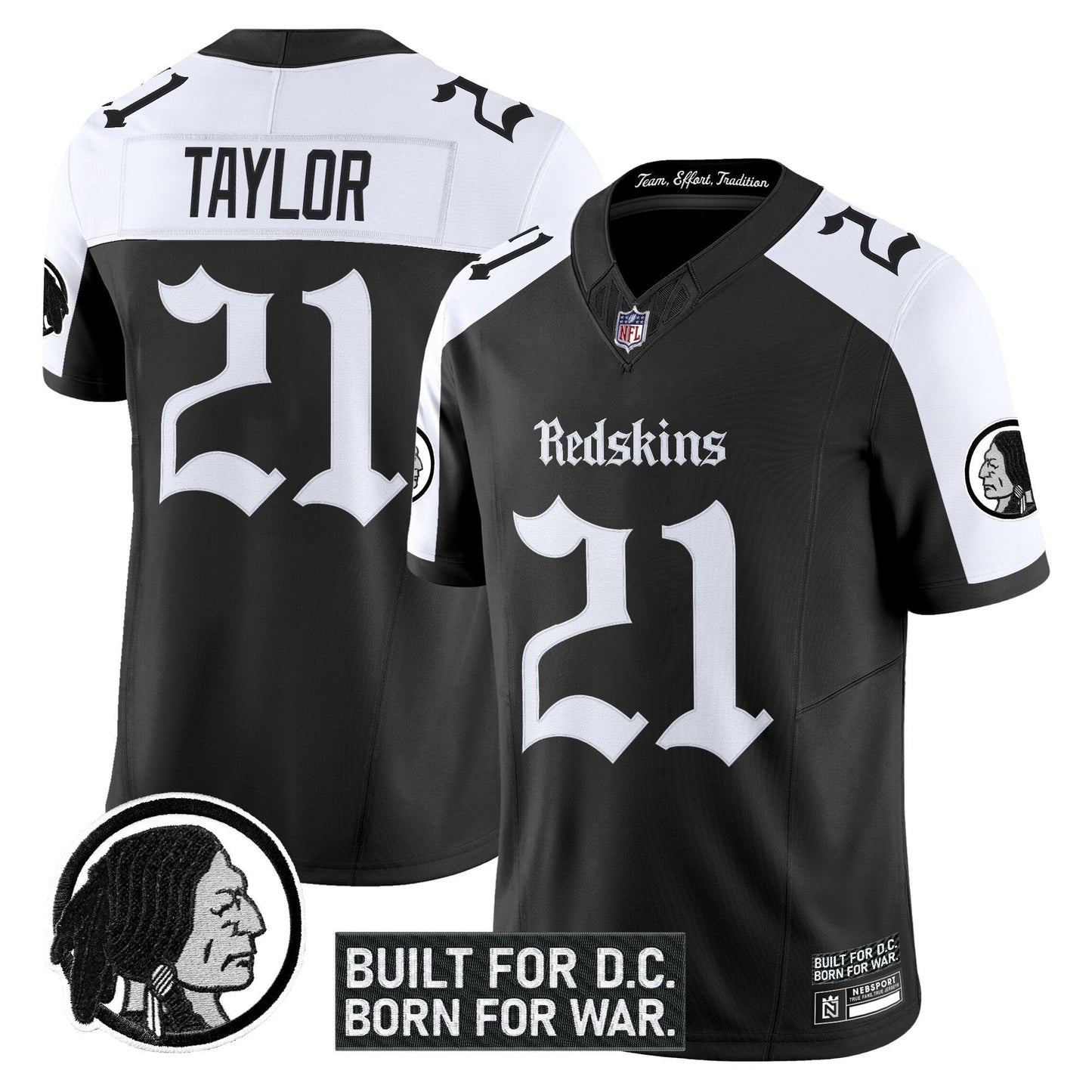 Men's Washington Redskins 'Gothic Capital Edition' Vapor Limited Jersey V2 - All Stitched