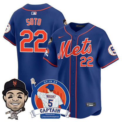 Men's New York Mets David Wright "Mets Legend" Jersey V2 - All Stitched