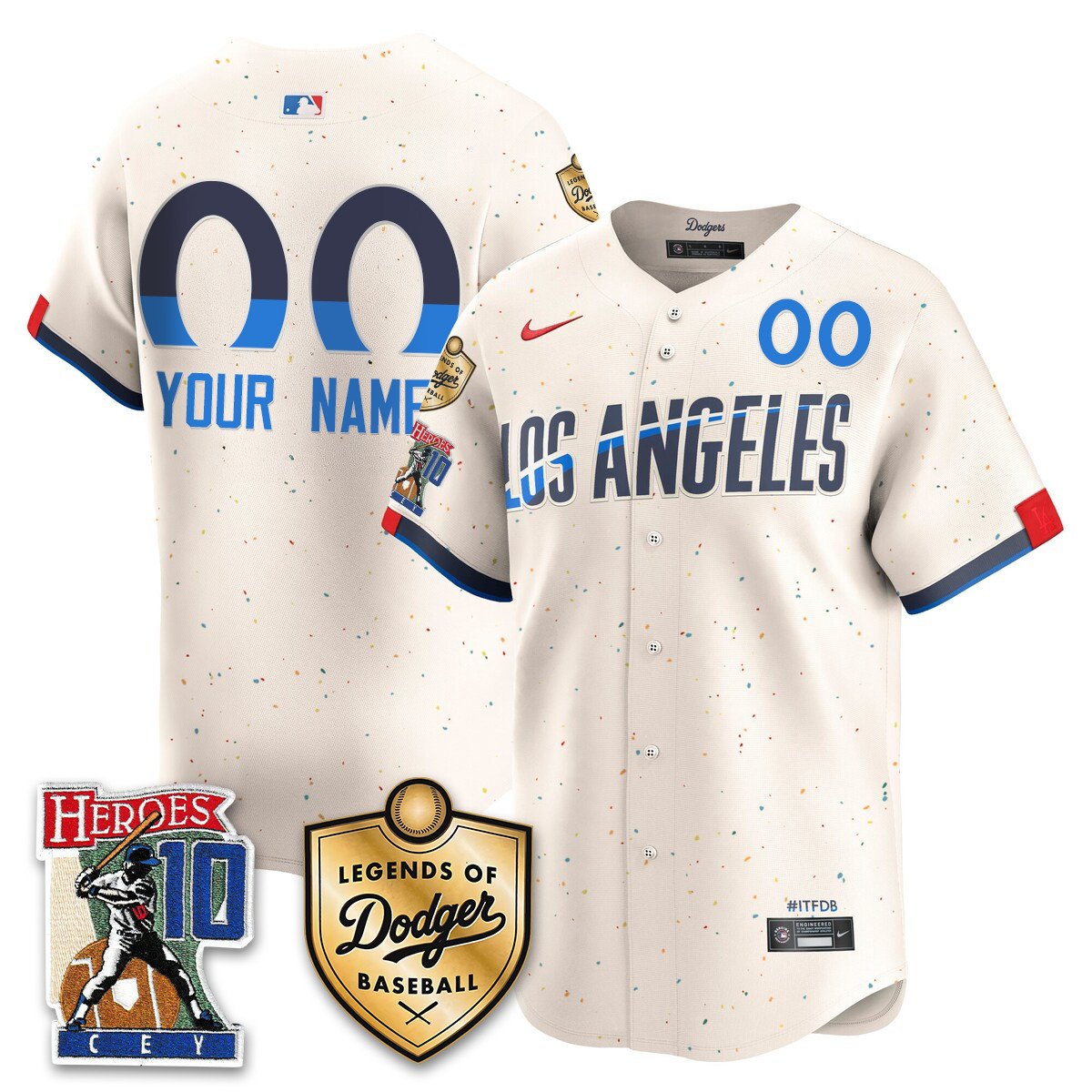 Dodgers Ron Cey "Legends Of Dodgers Baseball" Custom Jersey - All Stitched