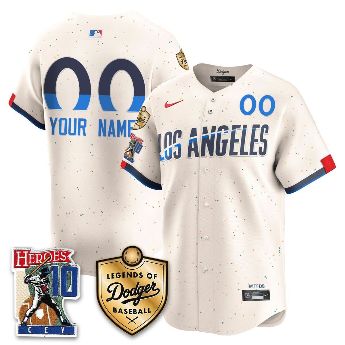 Dodgers Ron Cey "Legends Of Dodgers Baseball" Custom Jersey - All Stitched