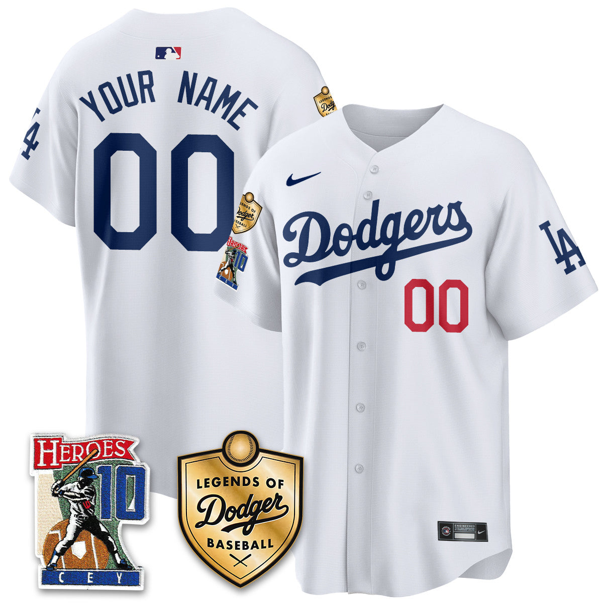 Dodgers Ron Cey "Legends Of Dodgers Baseball" Custom Jersey - All Stitched