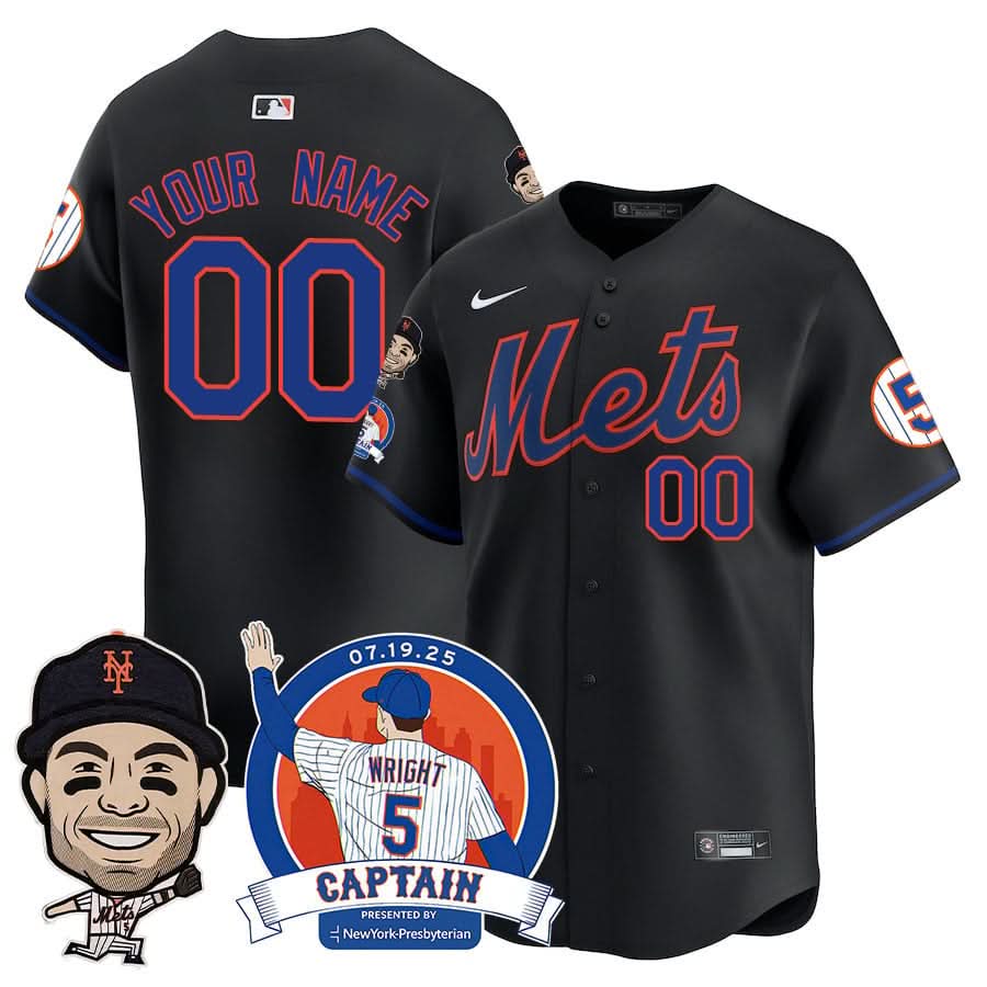 New York Mets David Wright "Mets Legend" Custom Jersey V2 - All Stitched
