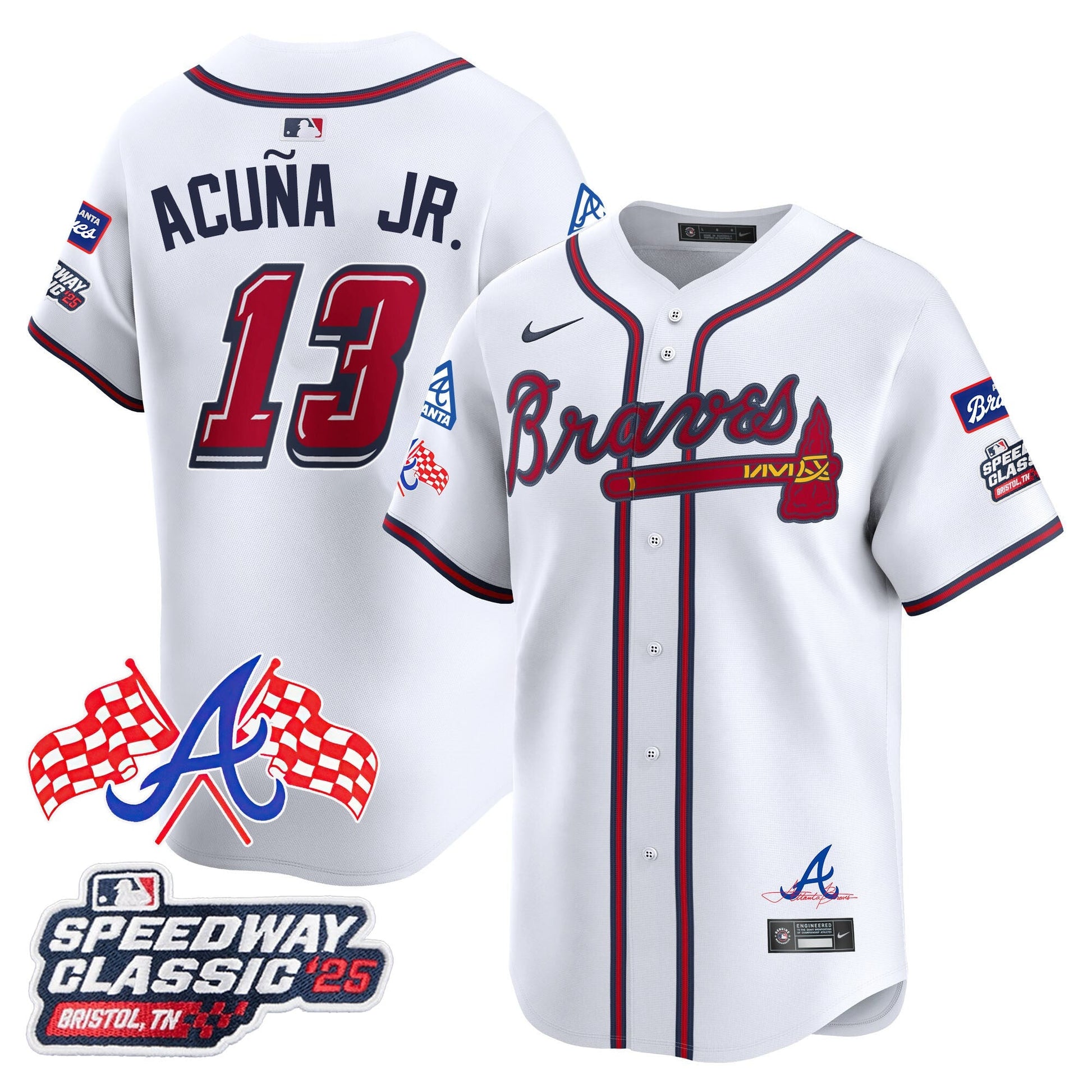 Men's Atlanta Braves 2025 Speedway Classic Limited Jersey V1 - All Stitched
