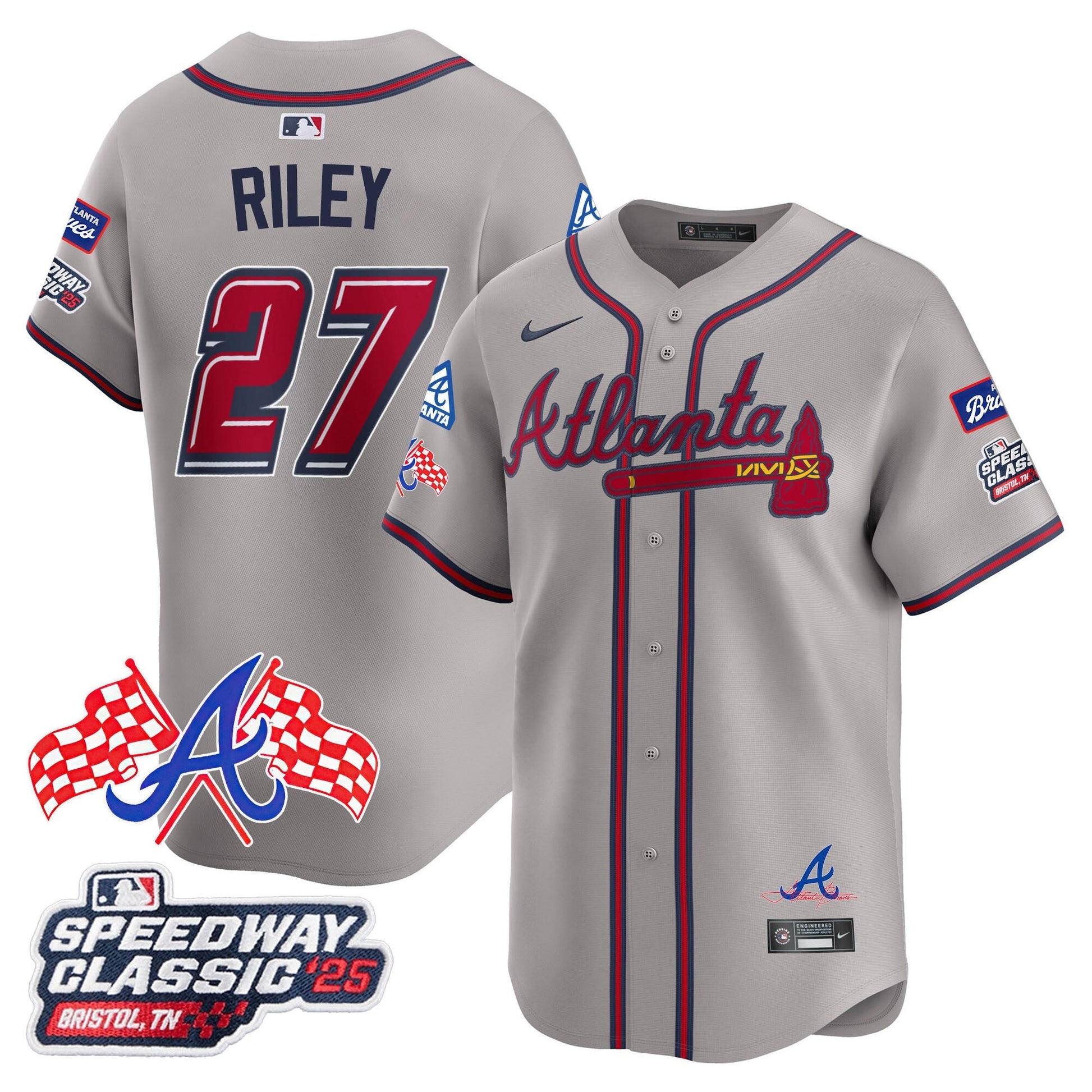 Men's Atlanta Braves 2025 Speedway Classic Limited Jersey V1 - All Stitched