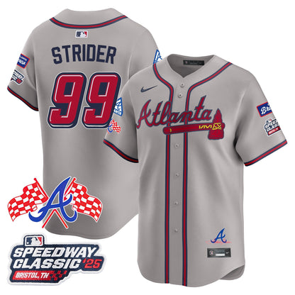 Men's Atlanta Braves 2025 Speedway Classic Limited Jersey V1 - All Stitched
