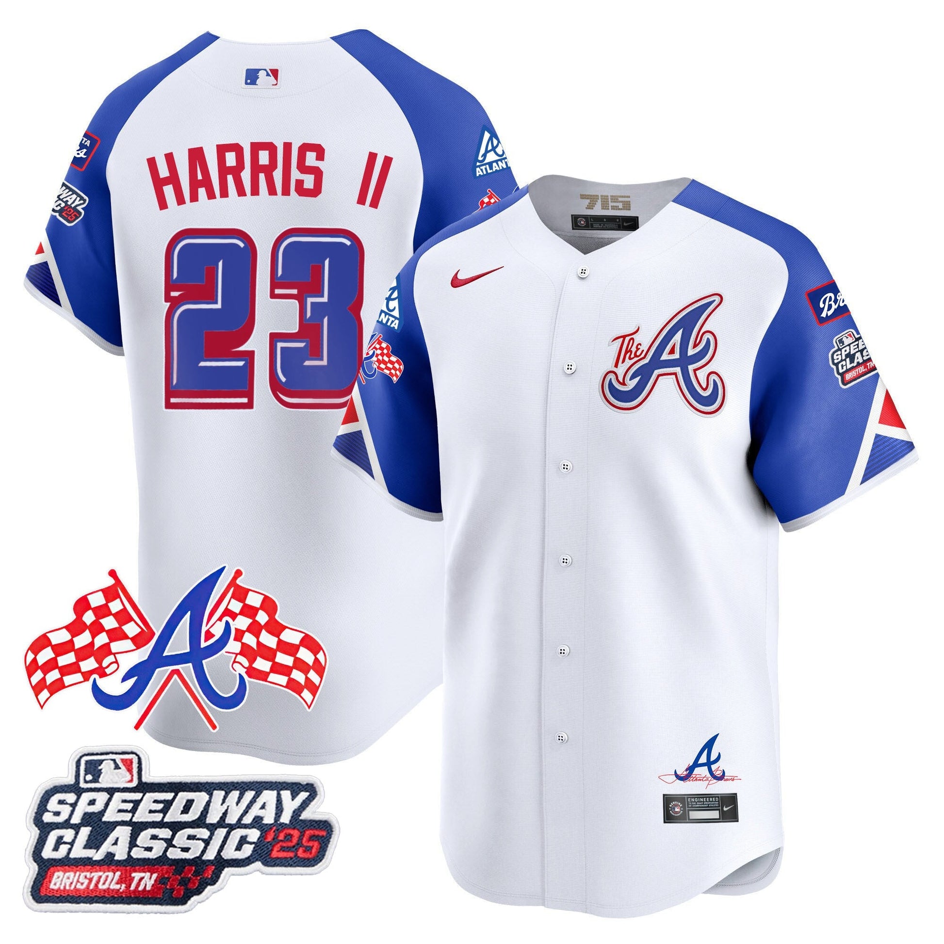 Men's Atlanta Braves 2025 Speedway Classic Limited Jersey V1 - All Stitched