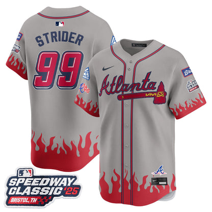 Men's Atlanta Braves 2025 Speedway Classic Limited Jersey V2 - All Stitched